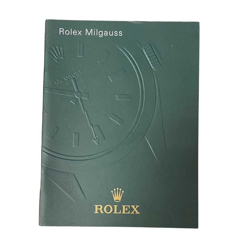 Original Rolex Green Booklet Milgauss Manual French Italian English 2007-2011