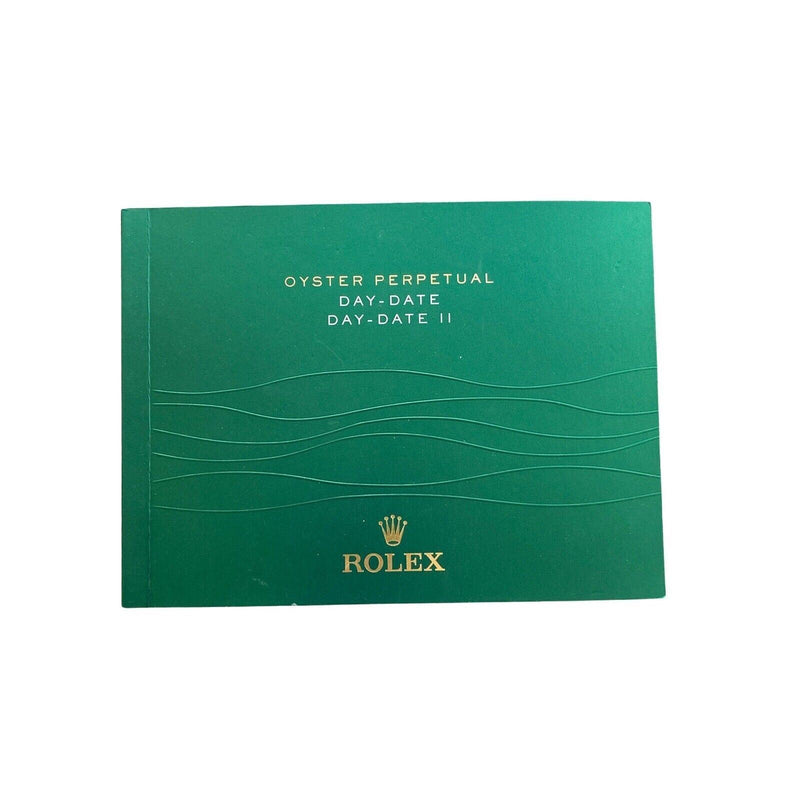 Original Rolex Green Booklet Day-Date II Manual German 3.2014