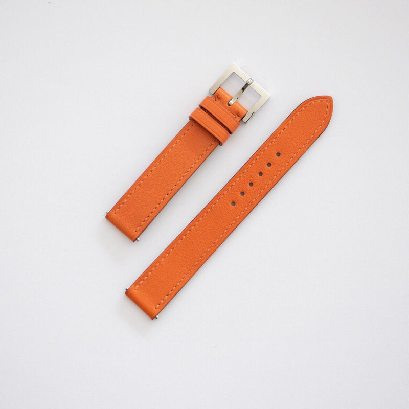 Original Hermes Orange Leather Buckle Bracelet NEW 14,5mm