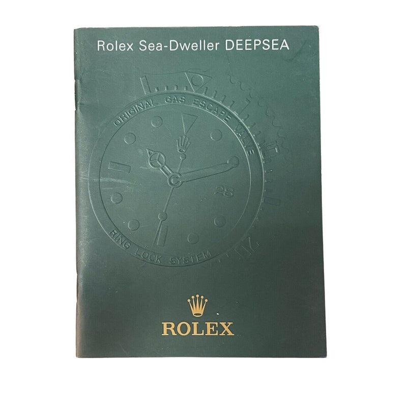 Original Rolex Green Booklet Sea-Dweller DEEPSEA Manual French Italian 2008-2009