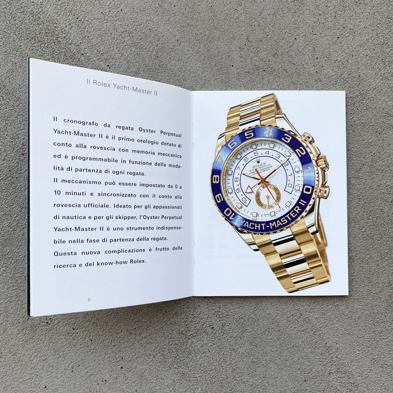 Original Rolex Green Booklet Yacht-Master II Manual Italian 3.2007