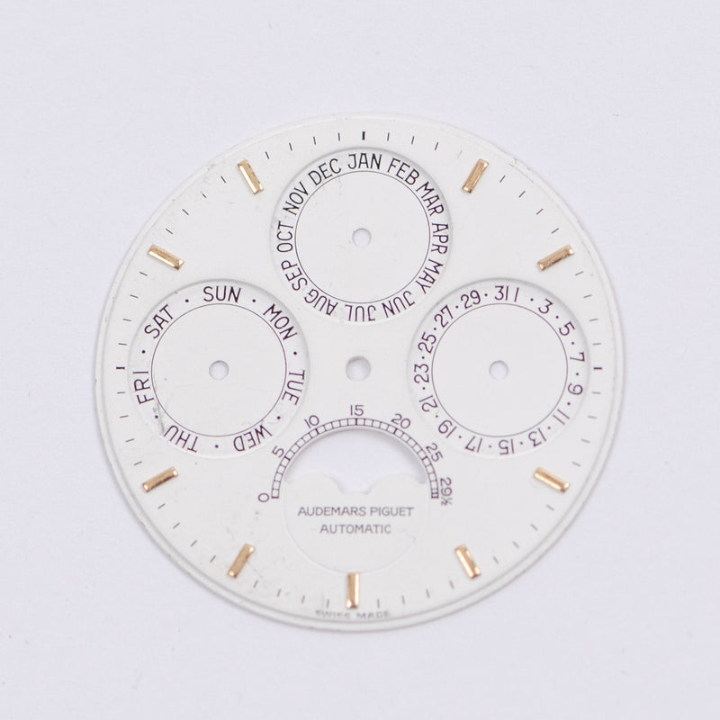 Audemars Piguet Royal Oak 25654BA/SA Dial White Quantième Perpétuel Thin Font